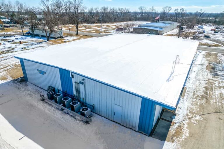 Metal Roof Waterproofing on American Legion building in Iowa State